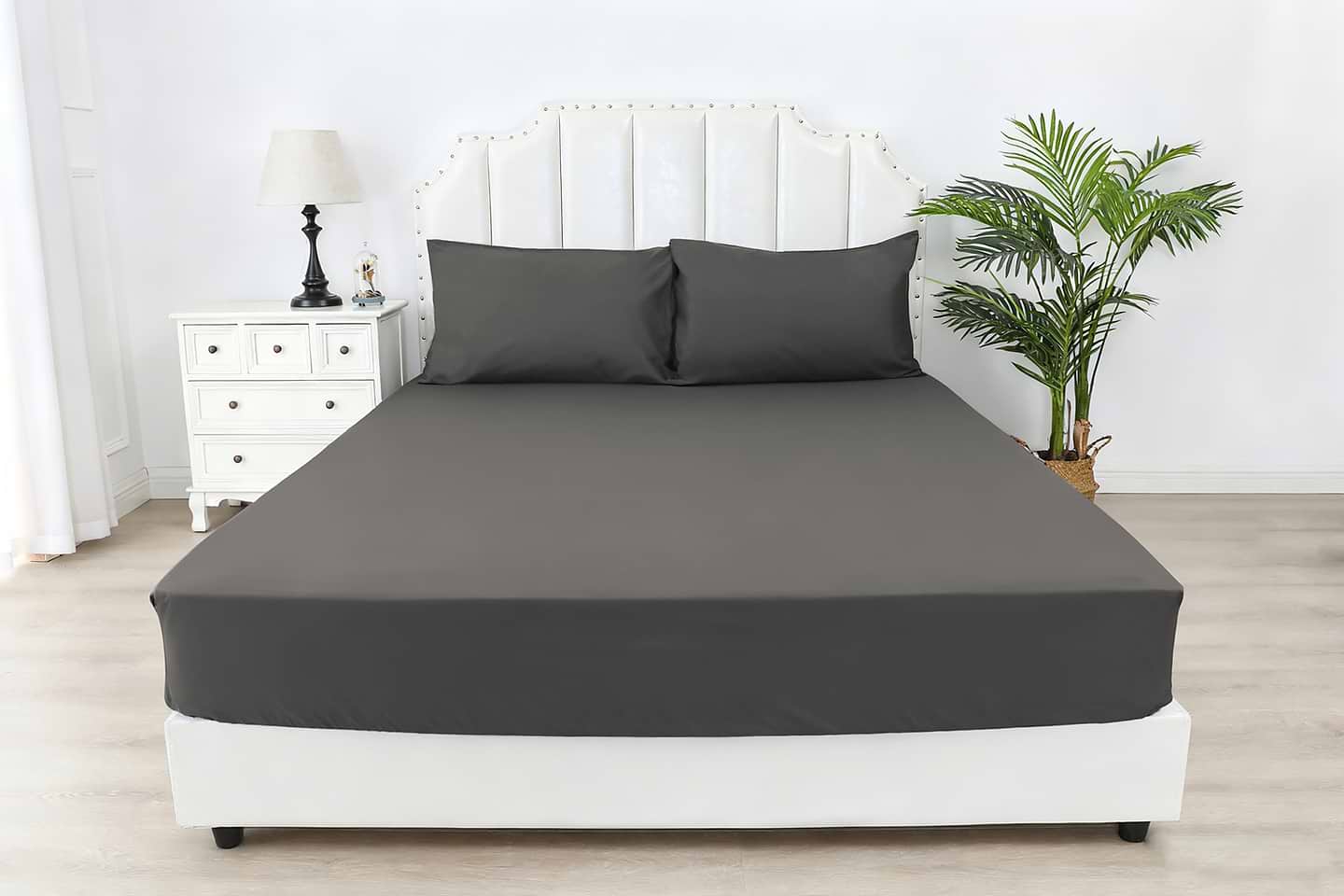 Простирадло двоспальне SOHO на гумці 180х200+25см Dark Gray (03-BT-1322-Dark Gray)